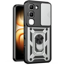 Чохол із захистом камери Deexe Armor Shield для Infinix Hot 70 Pro - Silver: фото 1 з 9