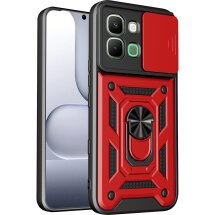 Чехол с защитой камеры Deexe Armor Shield для Infinix Note Edge - Red: фото 1 из 9