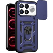 Чохол із захистом камери Deexe Armor Shield для Xiaomi Poco F9 Ultra - Blue: фото 1 з 9