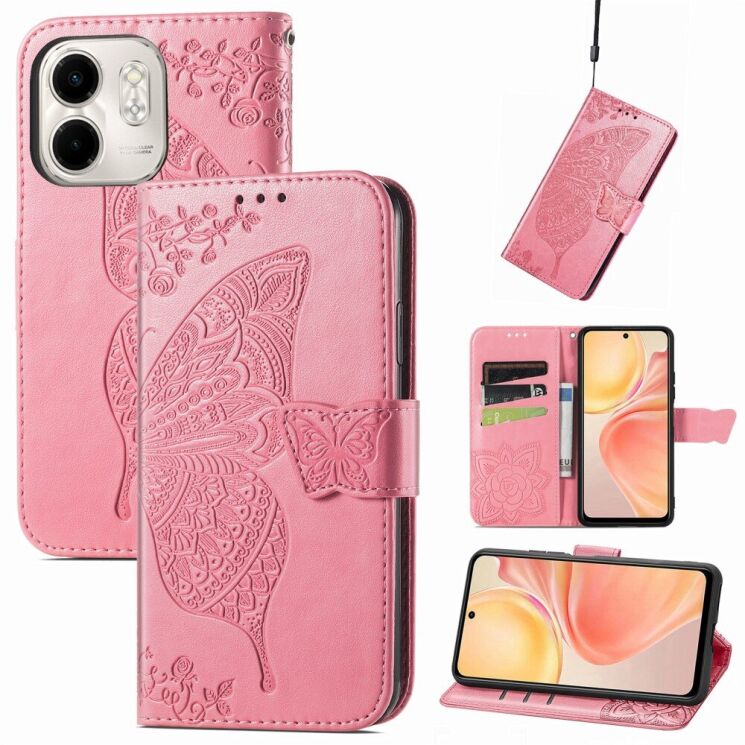 Чохол UniCase Butterfly Pattern для Infinix Smart 9 (X6532) - Pink: фото 4 з 6