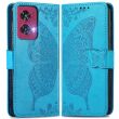 Чехол UniCase Butterfly Pattern для Motorola Edge 50 Fusion - Blue (354231L)