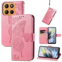 Чехол UniCase Butterfly Pattern для Motorola Moto G15 - Pink: фото 1 из 12