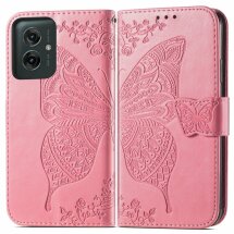 Чехол UniCase Butterfly Pattern для Motorola Moto G55 - Pink: фото 1 из 7