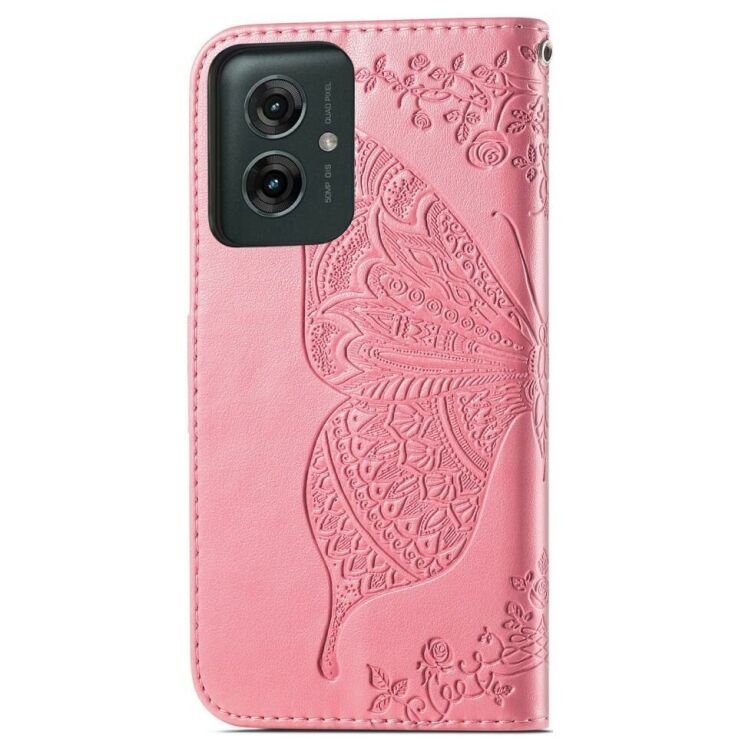 Чехол UniCase Butterfly Pattern для Motorola Moto G55 - Pink: фото 6 из 7