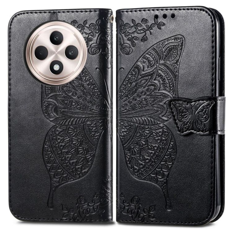 Чохол UniCase Butterfly Pattern для OPPO Reno 12 F/FS - Black: фото 1 з 10