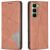 Чохол UniCase Geometric Pattern для Infinix Hot 60 Pro - Brown: фото 1 з 8