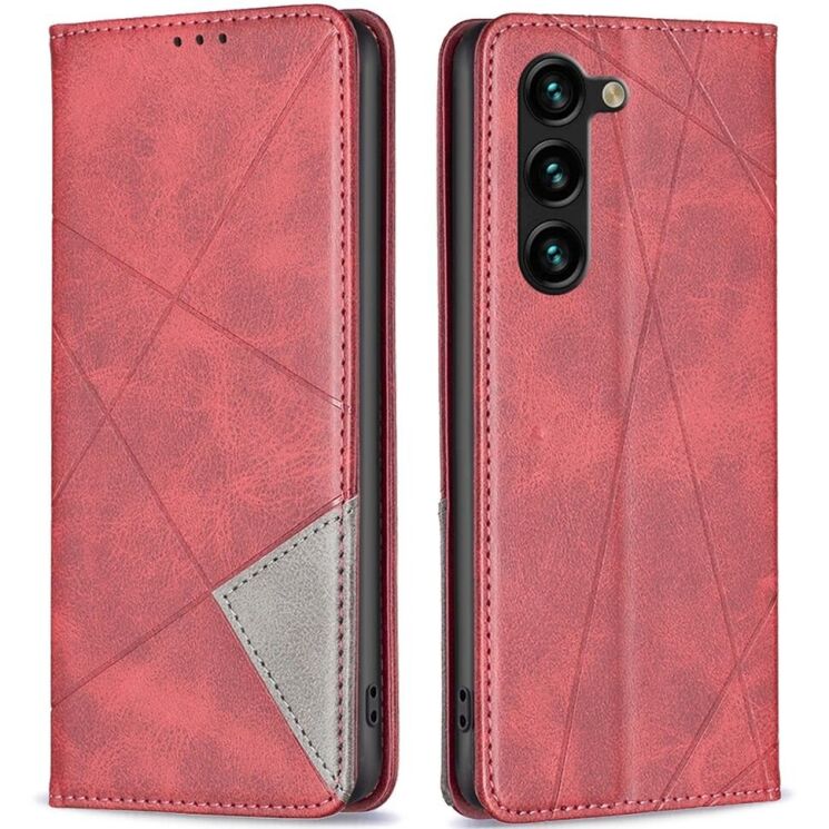Чехол UniCase Geometric Pattern для Samsung Galaxy S24 Plus (S926) / S25 Plus (S936) - Red: фото 1 из 8