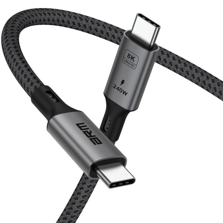 Кабель ArmorStandart Type-C to Type-C 240W (1m) - Black: фото 6 з 7