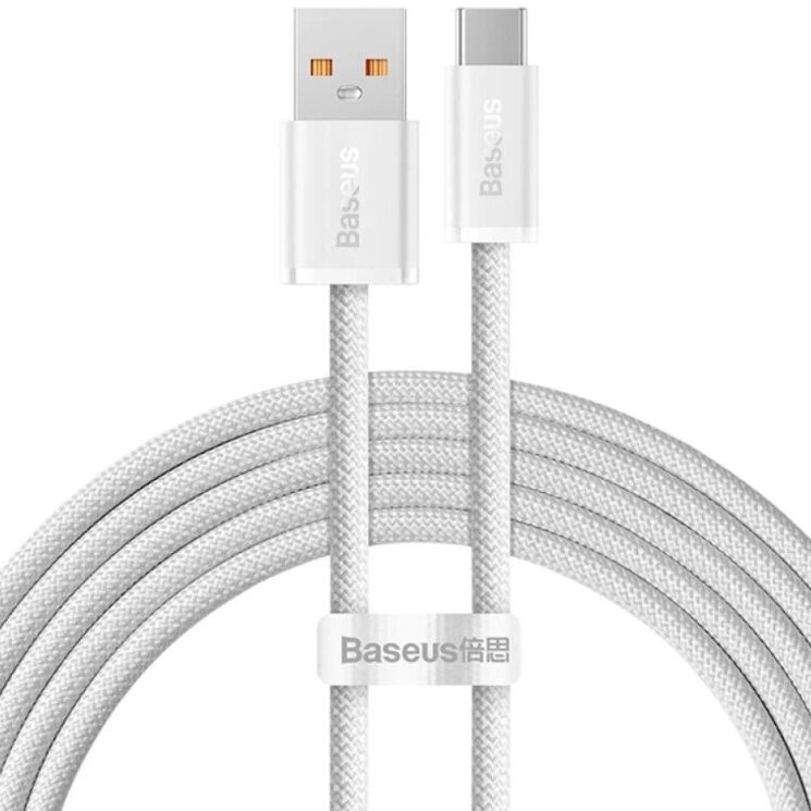 Кабель Baseus Dynamic Series USB to Type-C (100W, 2m) CALD000702 - White: фото 1 з 20