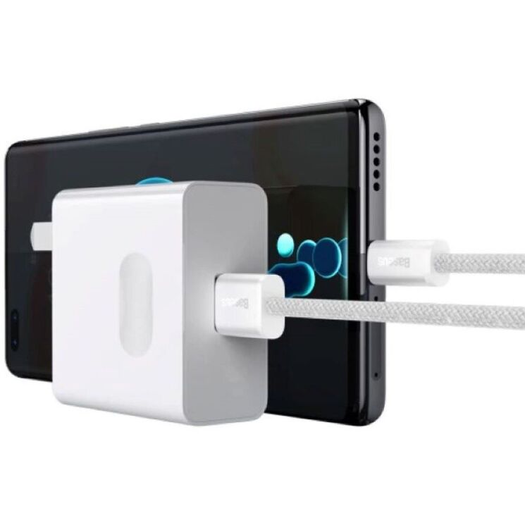 Кабель Baseus Dynamic Series USB to Type-C (100W, 2m) CALD000702 - White: фото 5 з 20