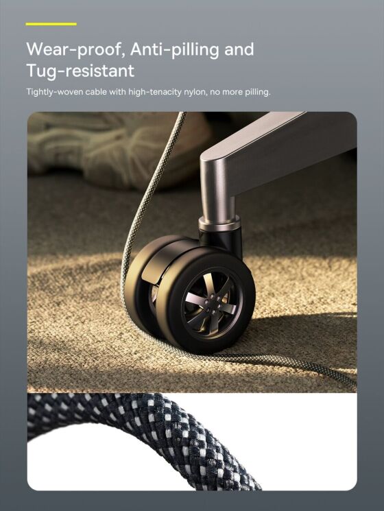 Кабель Baseus Dynamic Series USB to Type-C (100W, 2m) CALD000702 - White: фото 11 з 20