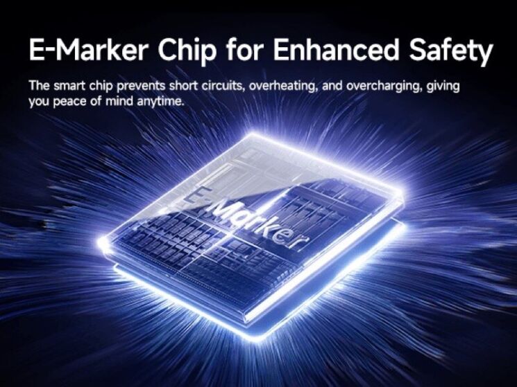 Кабель Baseus New Braided Type-С to Type-C (100W, 2m) E0426V02 - White: фото 5 з 7