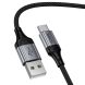 Кабель Hoco X121 USB to Type-C (3A, 1.5m) - Black (896485B). Фото 6 из 9