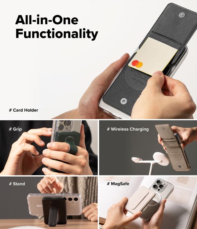 Кардхолдер Ringke Slide Grip Wallet Magnetic (8800293852469) - Black: фото 3 из 13