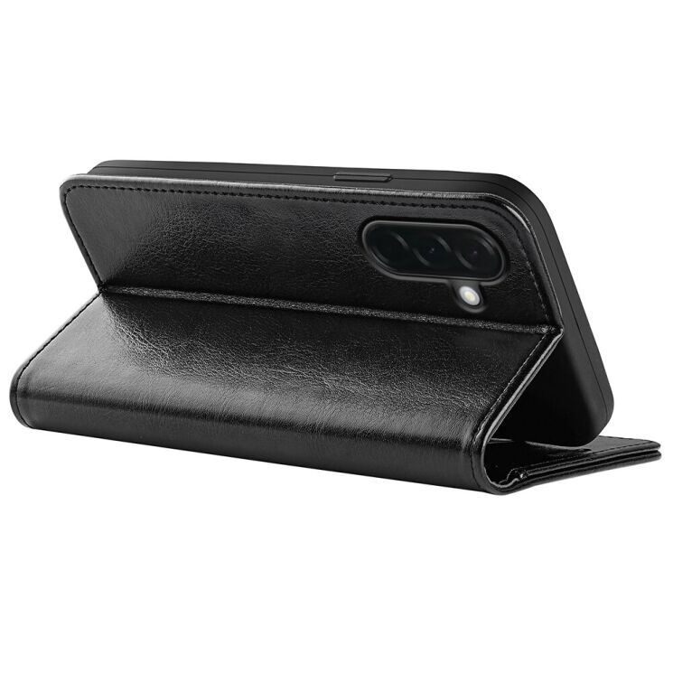 Класичний чохол-книжка Deexe Wallet Style для Samsung Galaxy A37 (A376) - Black: фото 4 з 7