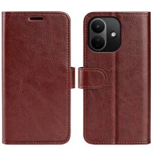 Класичний чохол-книжка Deexe Wallet Style для Xiaomi Redmi Note 17 Pro - Brown: фото 1 з 8