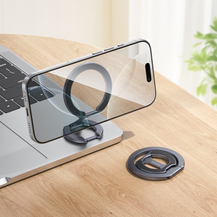 Кільце-тримач Hoco GH9 - Metal Grey: фото 7 з 8