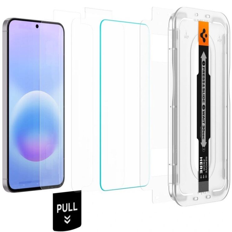Комплект защитных стекол Spigen GLAS.tR EZ Fit Pro Anti Reflection для Samsung Galaxy A57 (A576) AGL11397: фото 2 из 8