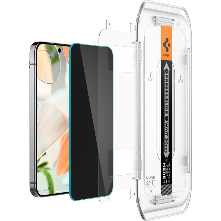 Комплект защитных стекол Spigen (SGP) GLAS.tR EZ Fit Privacy для Google Pixel 9 Pro XL (AGL09313): фото 3 из 13