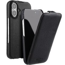 Кожаный чехол MELKCO Jacka Type для Apple iPhone 16 - Black: фото 1 из 4