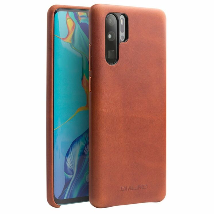 Кожаный чехол QIALINO Leather Cover для Huawei P30 Pro - Brown: фото 1 из 15