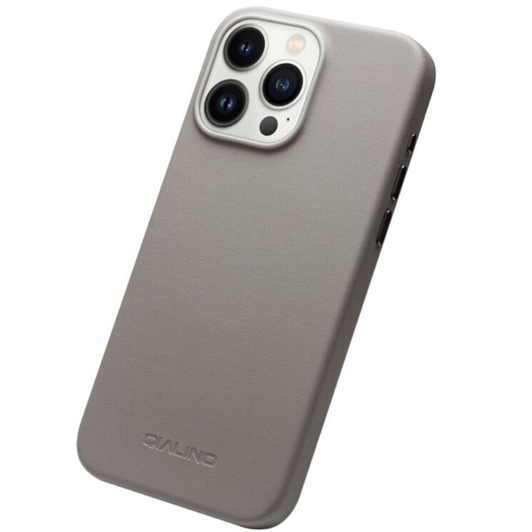 Защитный чехол QIALINO Classic Cover (with MagSafe Support) для Apple iPhone 15 Pro - Grey: фото 4 из 7