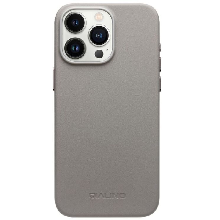 Защитный чехол QIALINO Classic Cover (with MagSafe Support) для Apple iPhone 15 Pro - Grey: фото 2 из 7