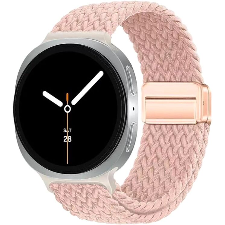 Ремешок ArmorStandart Braided Solo Loop для Samsung Galaxy Watch 8 (40/44mm) / 8 Classic - Rose Gold: фото 2 из 4