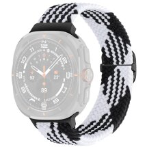 Ремешок Deexe Braided Strap для Samsung Galaxy Watch Ultra (47mm) - Black / White: фото 1 из 7