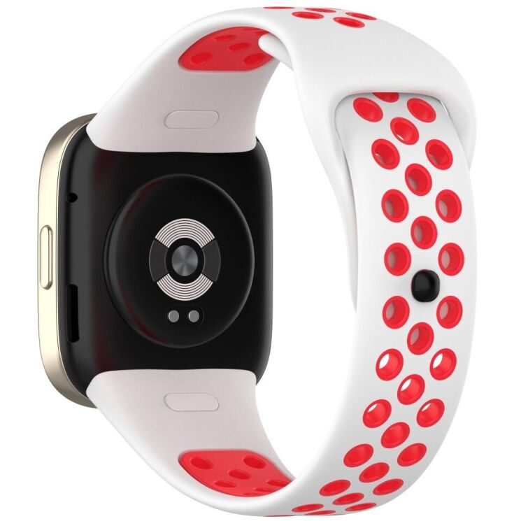 Ремінець Deexe Dot Color для Xiaomi Redmi Watch 3 - White / Red: фото 1 з 7