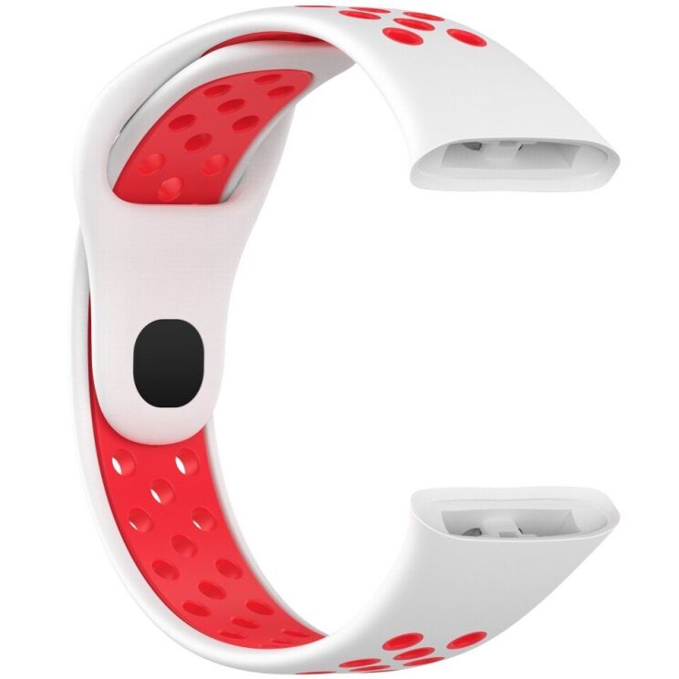 Ремінець Deexe Dot Color для Xiaomi Redmi Watch 3 - White / Red: фото 3 з 7