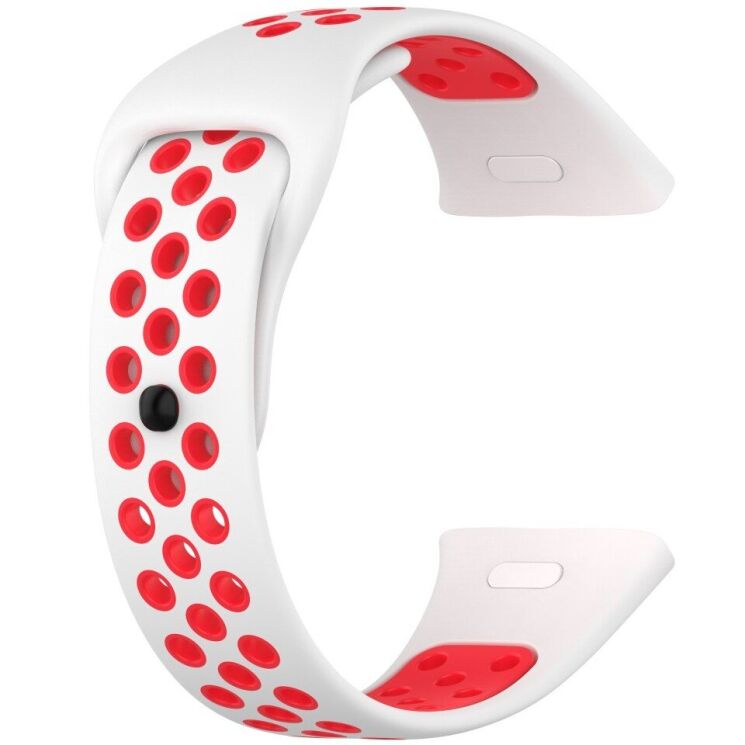 Ремінець Deexe Dot Color для Xiaomi Redmi Watch 3 - White / Red: фото 2 з 7