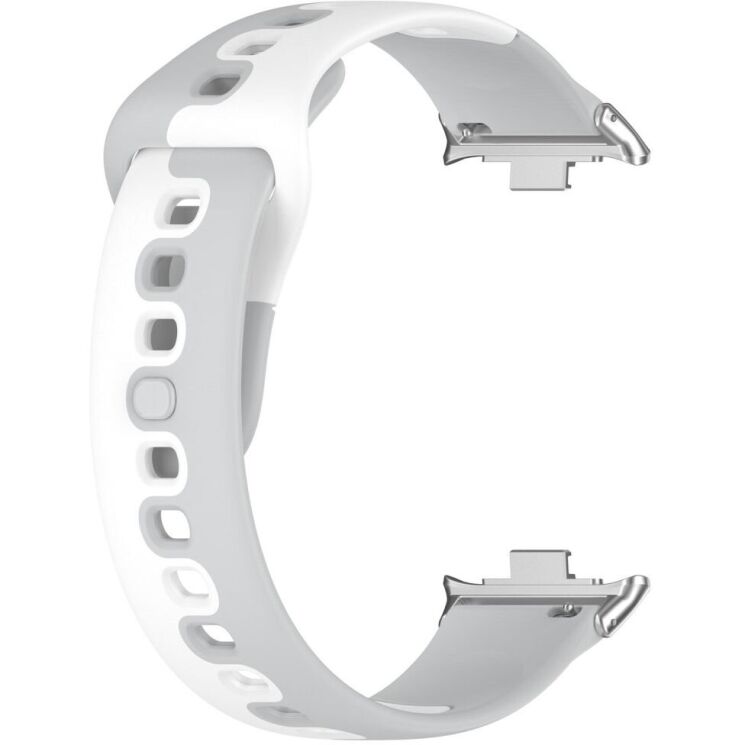 Ремешок Deexe Double Color Strap для Xiaomi Redmi Watch 4 / Mi Smart Band 8 Pro / Band 9 Pro - Grey / White (346401HW) Ремешок Deexe Double Color Strap для Xiaomi Redmi Watch 4 / Mi Smart Band 8 Pro / Band 9 Pro - Grey / White: фото 2 из 8