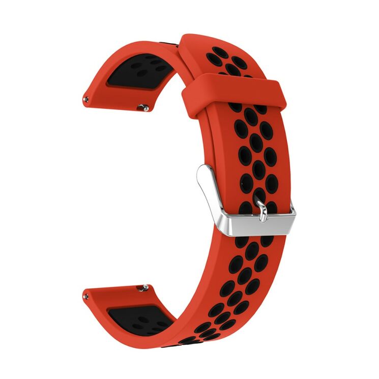 Ремешок Deexe Dual Color для Samsung Galaxy Watch 46mm / Watch 3 45mm / Gear S3 - Red/Black: фото 4 из 4