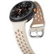 Ремешок Deexe Dual Color для Samsung Galaxy Watch 8 (40/44mm) / 8 Classic - Starlight / Milk Tea (384186WH). Фото 4 из 6
