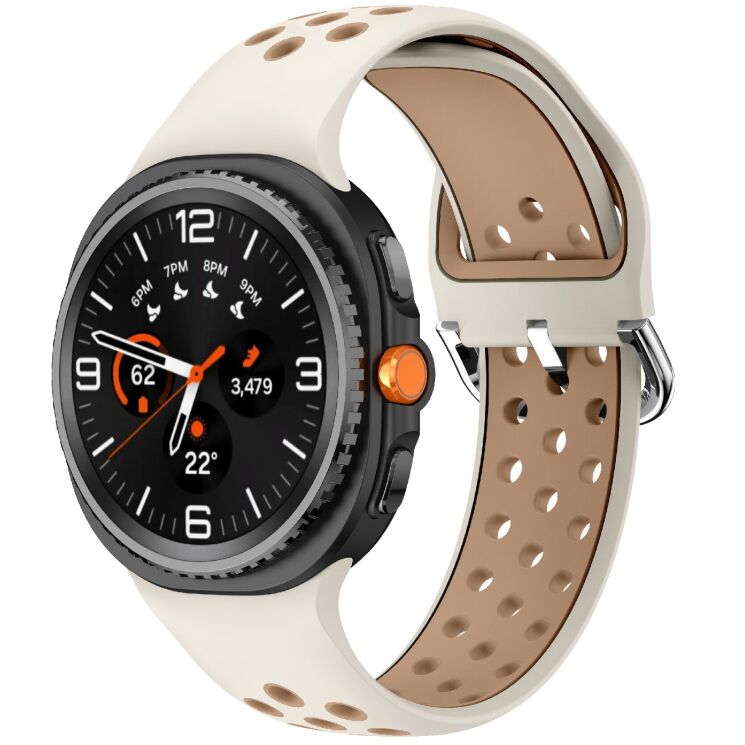 Ремешок Deexe Dual Color для Samsung Galaxy Watch 8 (40/44mm) / 8 Classic - Starlight / Milk Tea (384186WH) Ремешок Deexe Dual Color для Samsung Galaxy Watch 8 (40/44mm) / 8 Classic - Starlight / Milk Tea: фото 2 из 6