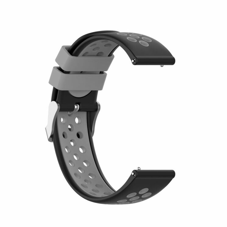 Ремешок Deexe Dual Color для Xiaomi Mi Watch (Chinese) - Black/Grey: фото 3 из 7