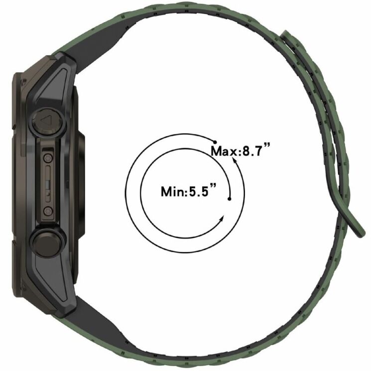 Ремешок Deexe Flexible Fit для часов Garmin c креплением Quick Fit 22mm - Black: фото 8 из 8