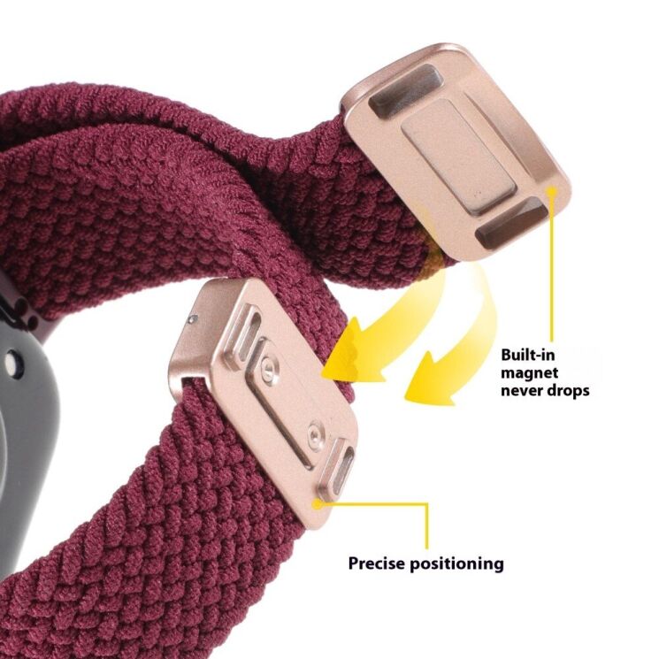 Ремешок Deexe Knitted Strap для Huawei Watch Fit 3 / Fit 4 / Fit 4 Pro - Blue: фото 3 из 7