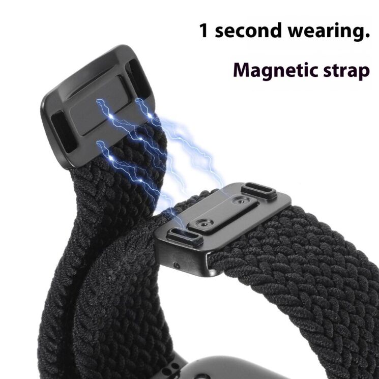 Ремешок Deexe Knitted Strap для Huawei Watch Fit 3 / Fit 4 / Fit 4 Pro - Blue: фото 4 из 7