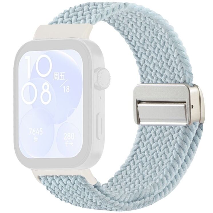 Ремешок Deexe Knitted Strap для Huawei Watch Fit 3 / Fit 4 / Fit 4 Pro - Baby Blue: фото 1 из 7