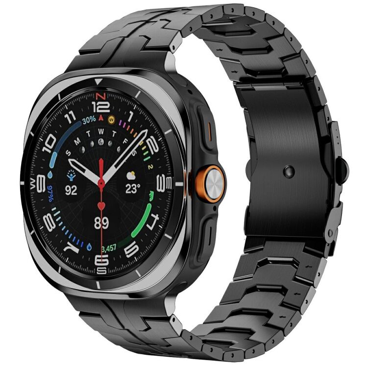 Ремінець Deexe Metal Strap для Samsung Galaxy Watch 8 (40/44mm) / 8 Classic - Black: фото 3 з 6