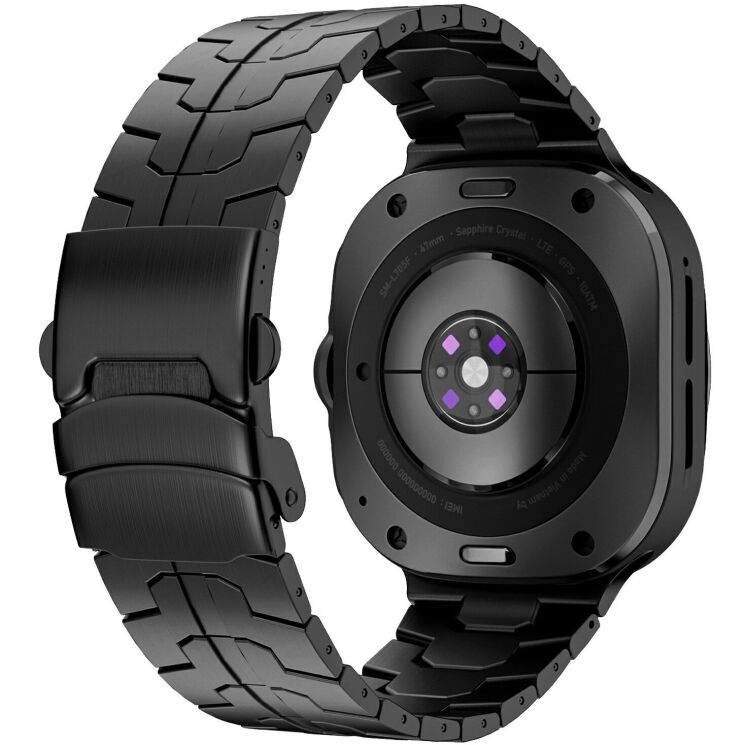Ремінець Deexe Metal Strap для Samsung Galaxy Watch 8 (40/44mm) / 8 Classic - Black: фото 1 з 6