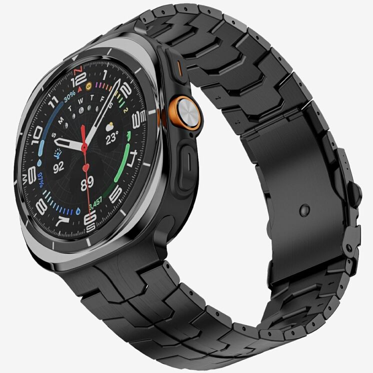Ремінець Deexe Metal Strap для Samsung Galaxy Watch 8 (40/44mm) / 8 Classic - Black: фото 2 з 6