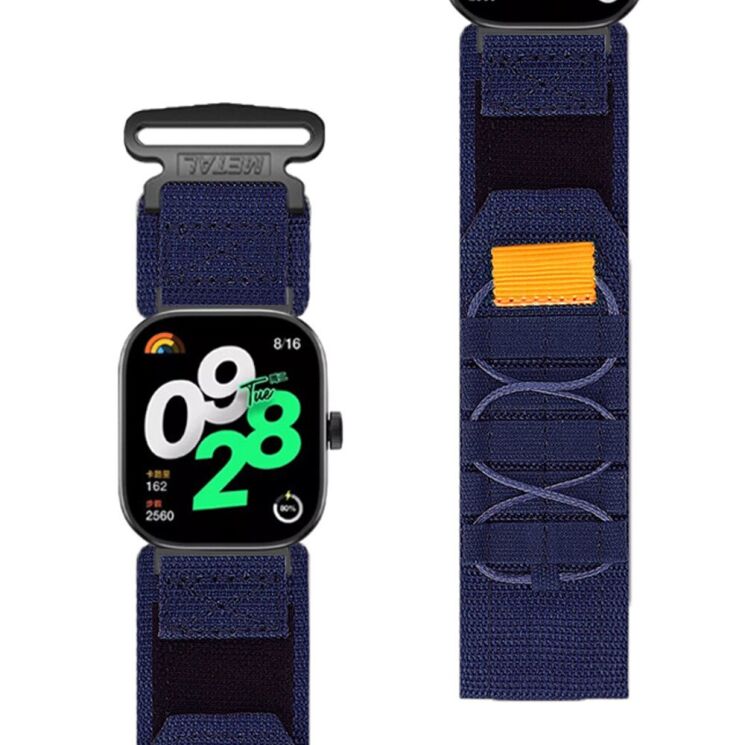 Ремінець Deexe Military для Xiaomi Redmi Watch 4 / 5 / Mi Smart Band 8 Pro / Band 9 Pro - Midnight Blue: фото 2 з 8
