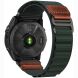 Ремінець Deexe Nylon Leather для Garmin з кріпленням Quick Fit 26mm - Dark Green (369112DG). Фото 1 з 6