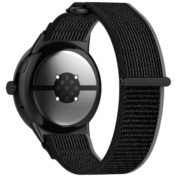 Ремешок Deexe Nylon Strap для Google Pixel Watch 3 (45mm) - Black / Grey: фото 1 из 6