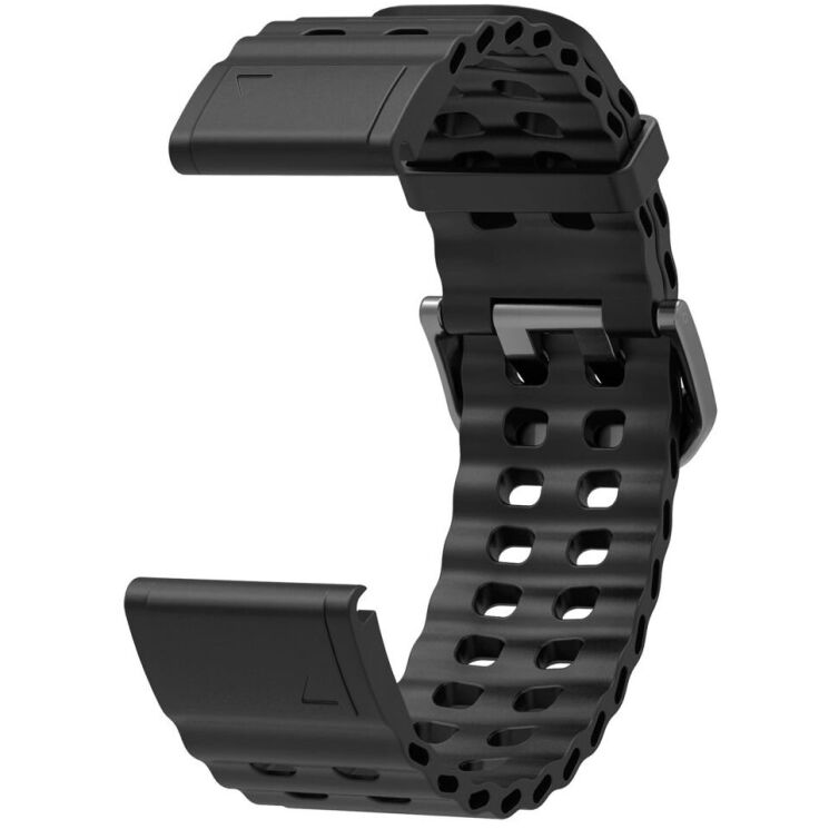 Ремешок Deexe Ocean Strap для часов Garmin c креплением Quick Fit 26mm - Black: фото 3 из 6