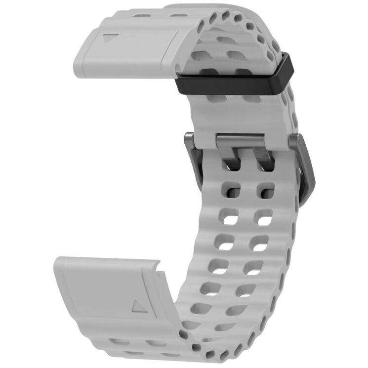 Ремешок Deexe Ocean Strap для часов Garmin c креплением QuickFit 22mm - Grey: фото 2 из 6