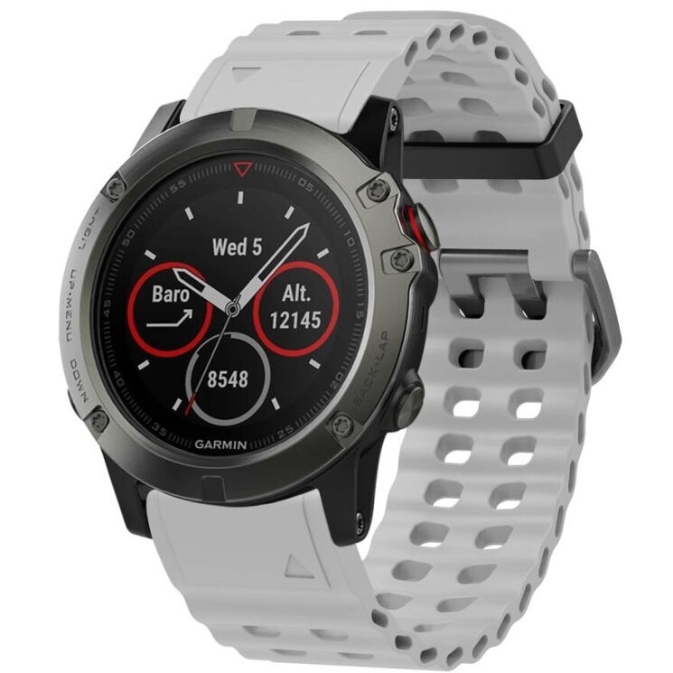 Ремешок Deexe Ocean Strap для часов Garmin c креплением QuickFit 22mm - Grey: фото 4 из 6